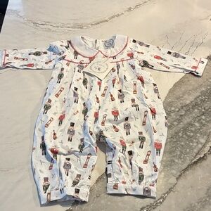 Bella Bean Festive Nutcracker Kids Footie NWT 12mo